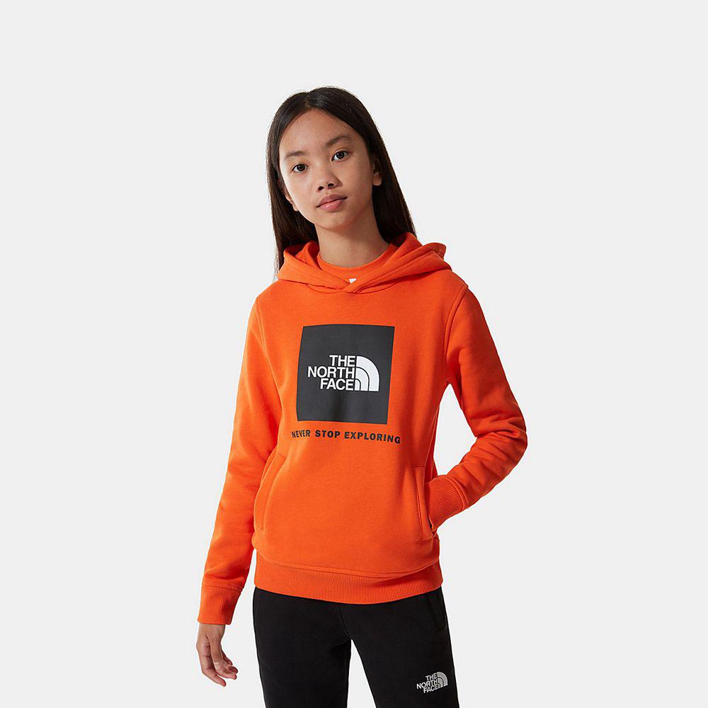 The North Face New Box Crew Παιδικα Φούτερ Hoodie - Κοκκινα Πορτοκαλι (WHVL07493)